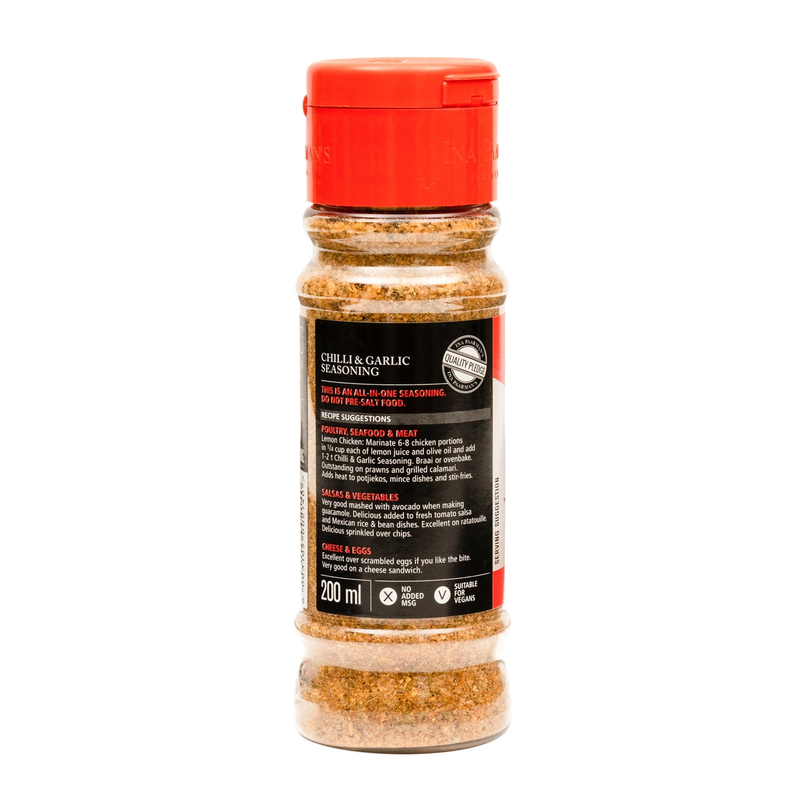 GETIT.QA- Qatar’s Best Online Shopping Website offers INA PAARMAN'S CHILLI & GARLIC SEASONING 200 ML at the lowest price in Qatar. Free Shipping & COD Available!