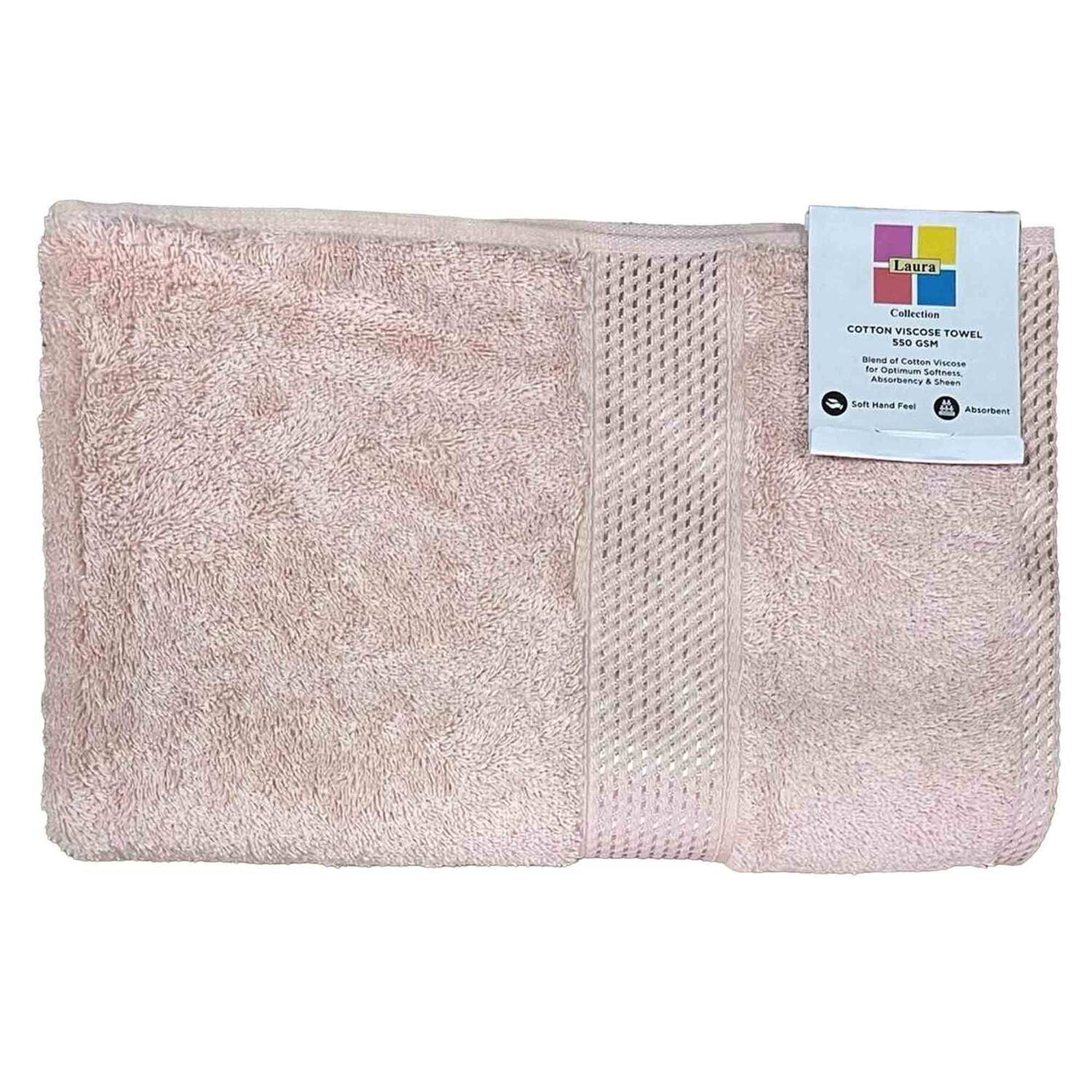 GETIT.QA- Qatar’s Best Online Shopping Website offers LAURA BATH TOWEL 70X140 CM  SOFT PINK at the lowest price in Qatar. Free Shipping & COD Available!