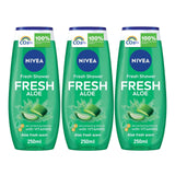 Nivea Care Shower Gel Fresh Aloe 3 x 250 ml - GETIT.QA