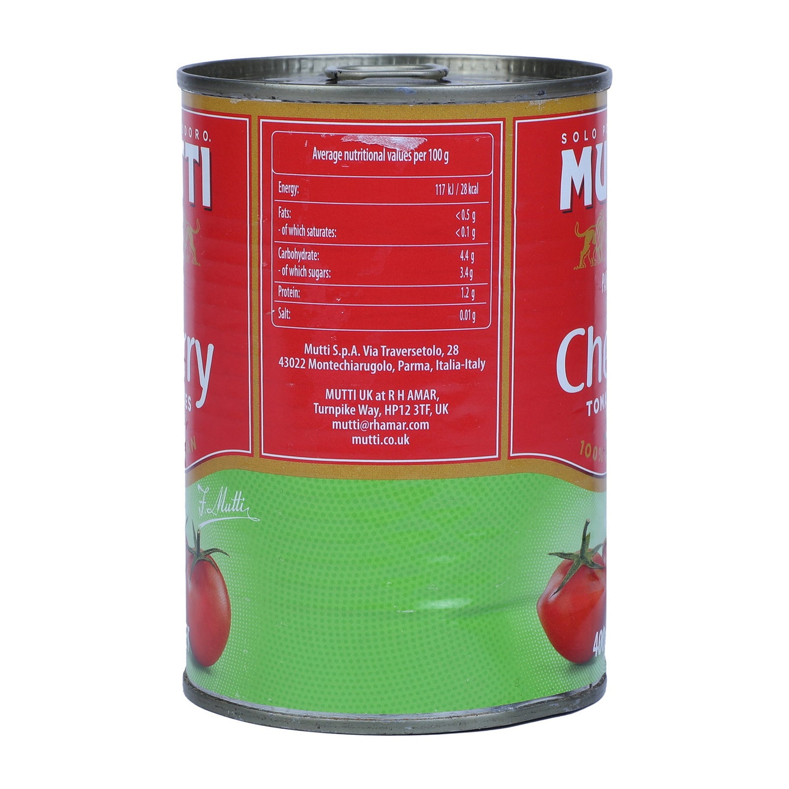 GETIT.QA- Qatar’s Best Online Shopping Website offers MUTTI CHERRY TOMATOES IN TOMATO JUICE 400 G at the lowest price in Qatar. Free Shipping & COD Available!