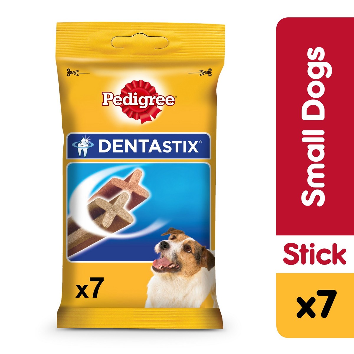 GETIT.QA- Qatar’s Best Online Shopping Website offers PEDIGREE DENTASTIX DOG TREATS SMALL BREED DOG 7 PCS MULTIPACK 110 G
 at the lowest price in Qatar. Free Shipping & COD Available!