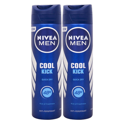 GETIT.QA- Qatar’s Best Online Shopping Website offers NIVEA COOL KICK DEO FOR MEN 2 X 150 ML at the lowest price in Qatar. Free Shipping & COD Available!