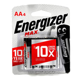 GETIT.QA- Qatar’s Best Online Shopping Website offers ENERGIZER MAX ALKALINE AA BATTERY, 1.5 V, 4 PCS, E91BP4 at the lowest price in Qatar. Free Shipping & COD Available!