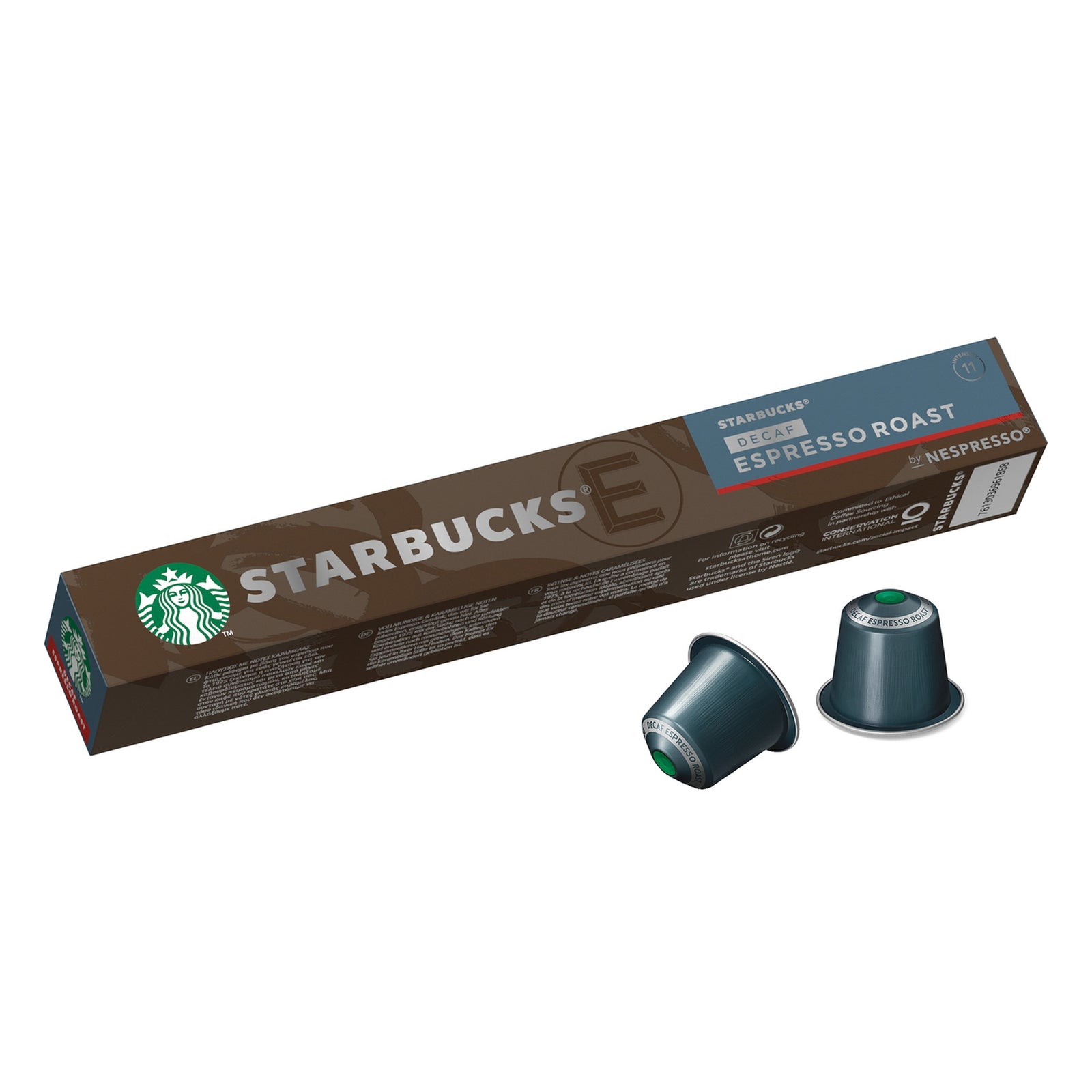 GETIT.QA- Qatar’s Best Online Shopping Website offers STARBUCKS DECAF ESPRESSO ROAST BY NESPRESSO DARK ROAST COFFEE CAPSULES 10PCS at the lowest price in Qatar. Free Shipping & COD Available!