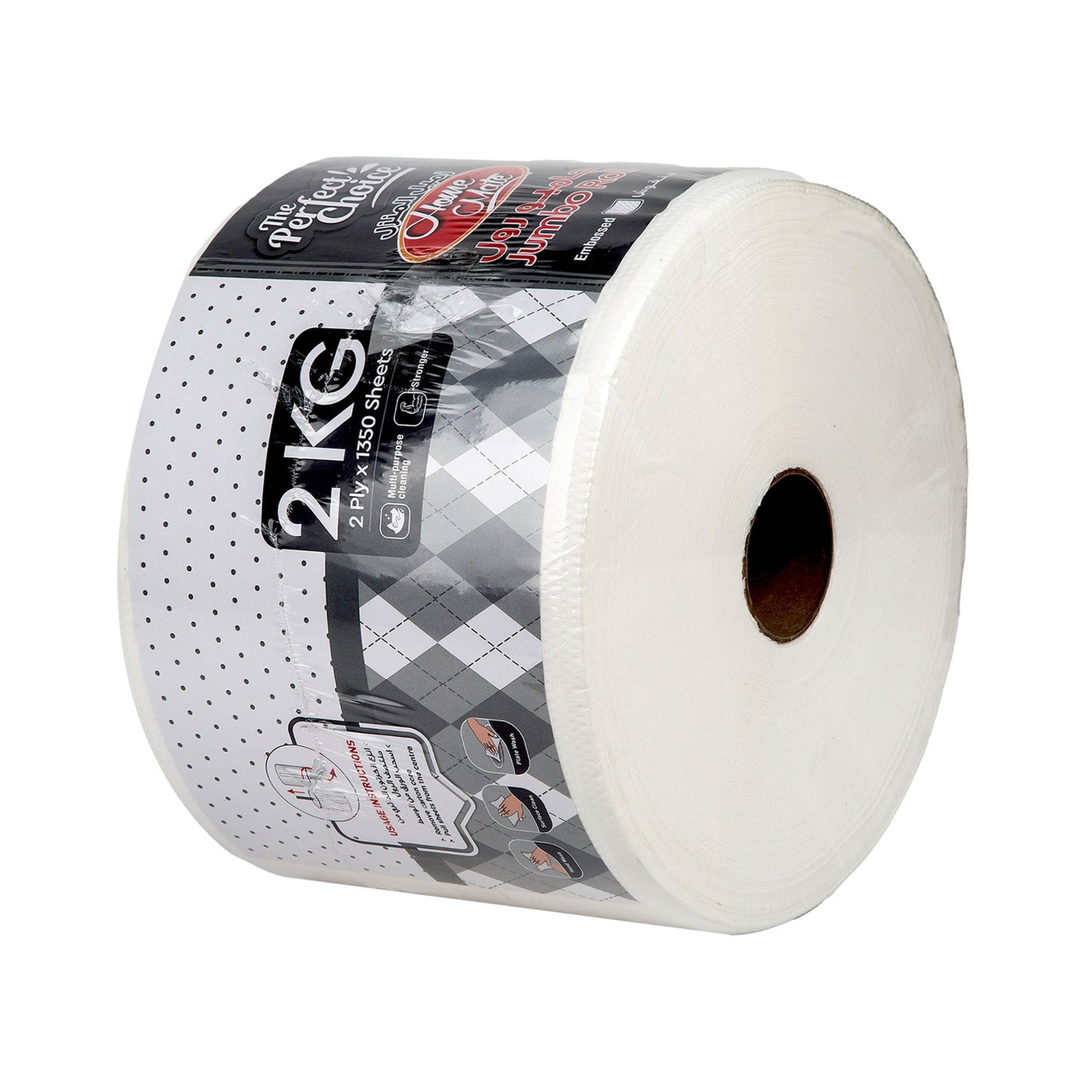 GETIT.QA- Qatar’s Best Online Shopping Website offers HOME MATE EMBOSSED JUMBO ROLL 2PLY 1350 SHEETS 2 KG at the lowest price in Qatar. Free Shipping & COD Available!
