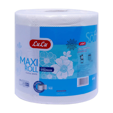 GETIT.QA- Qatar’s Best Online Shopping Website offers LULU CLASSIC WHITE MAXI ROLL EMBOSSED 2PLY 150METERS at the lowest price in Qatar. Free Shipping & COD Available!