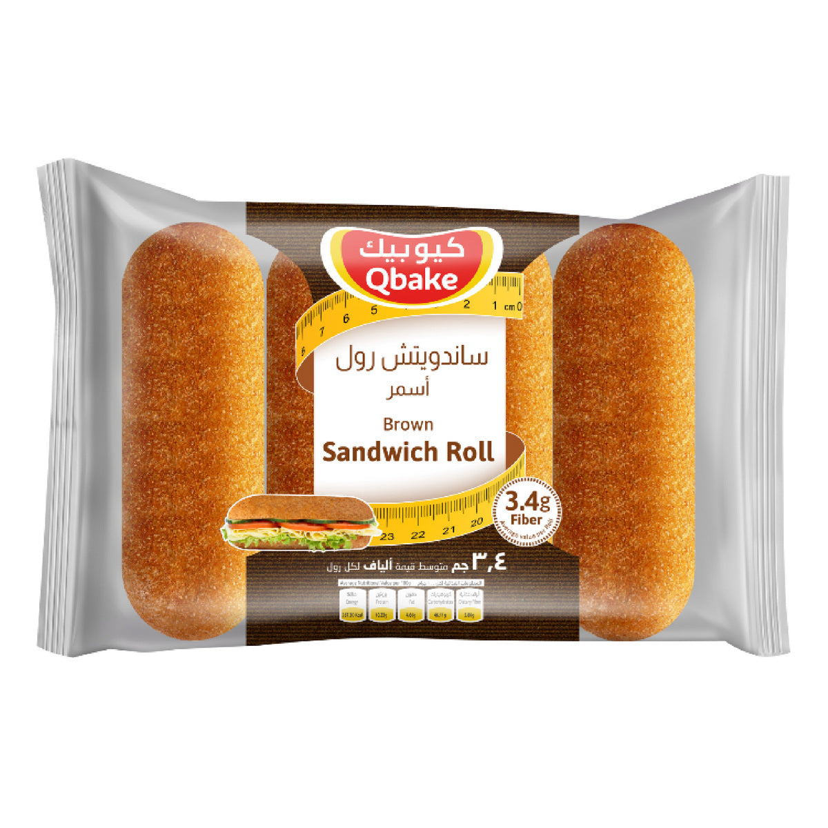 GETIT.QA- Qatar’s Best Online Shopping Website offers QBAKE BROWN SANDWICH ROLL 4 X 60 G at the lowest price in Qatar. Free Shipping & COD Available!