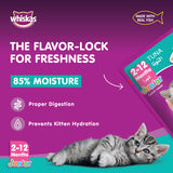GETIT.QA- Qatar’s Best Online Shopping Website offers WHISKAS JUNIOR TUNA WET KITTEN FOOD POUCH FOR KITTENS FROM 2 TO 12 MONTHS 80 G at the lowest price in Qatar. Free Shipping & COD Available!