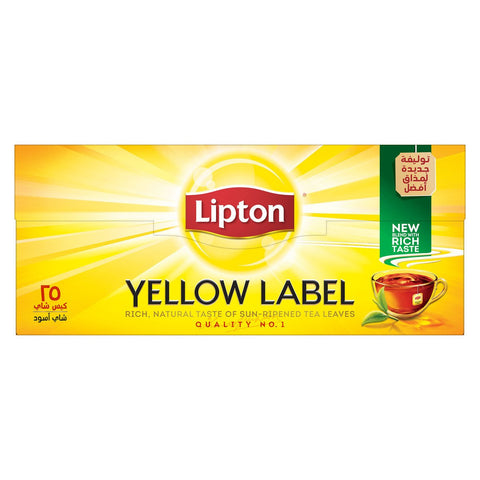 GETIT.QA- Qatar’s Best Online Shopping Website offers LIPTON YELLOW LABEL BLACK TEA 25 TEABAGS at the lowest price in Qatar. Free Shipping & COD Available!