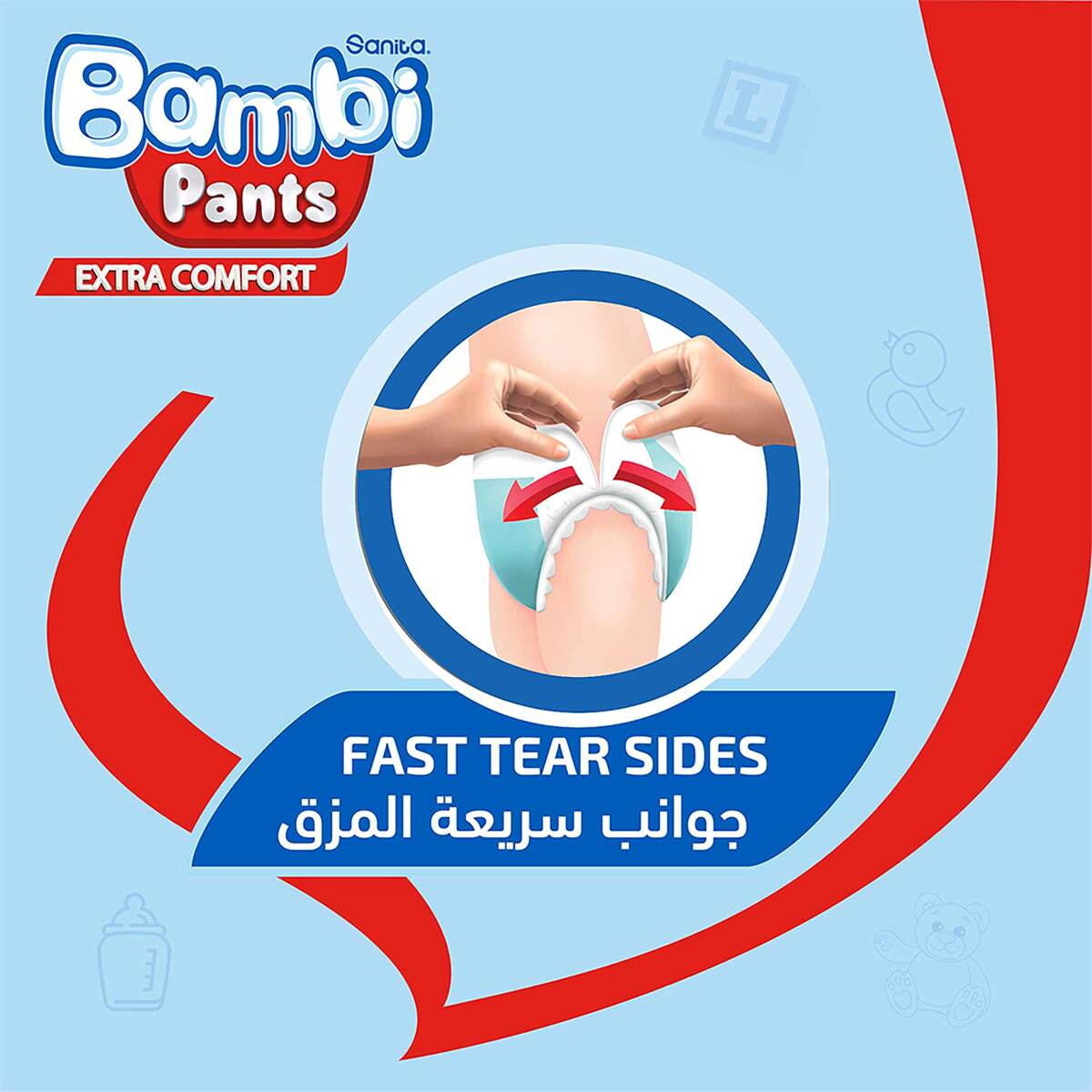 GETIT.QA- Qatar’s Best Online Shopping Website offers SANITA BAMBI BABY DIAPER PANTS SIZE 4 LARGE 8-14 KG 50 PCS at the lowest price in Qatar. Free Shipping & COD Available!