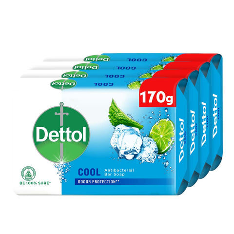 GETIT.QA- Qatar’s Best Online Shopping Website offers DETTOL ANTIBACTERIAL BAR SOAP COOL 4 X 170 G at the lowest price in Qatar. Free Shipping & COD Available!
