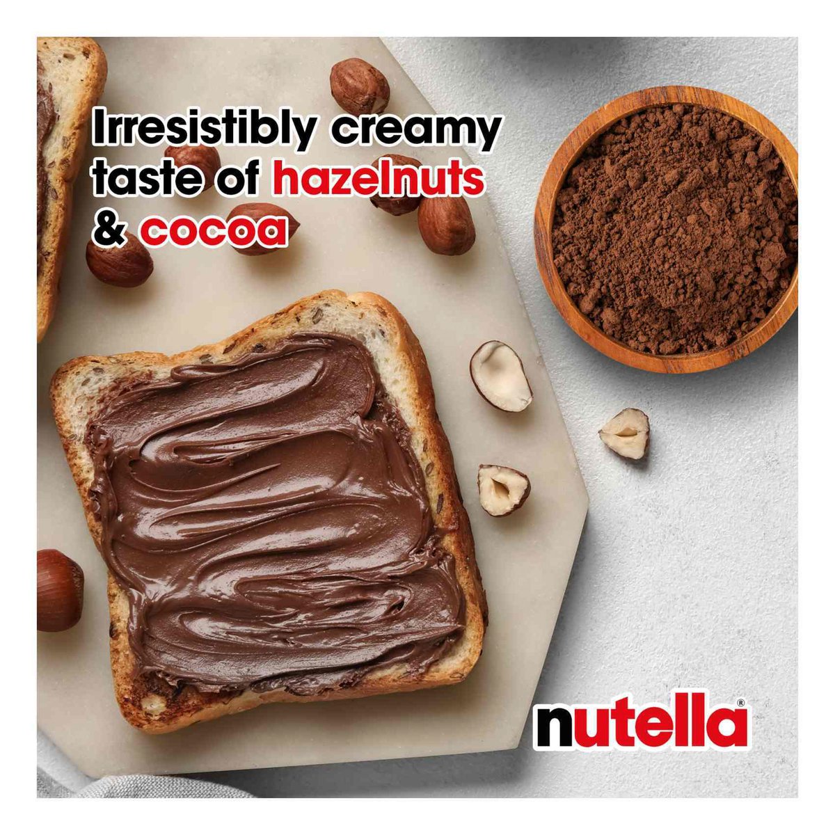 GETIT.QA- Qatar’s Best Online Shopping Website offers NUTELLA HAZELNUT SPREAD WITH COCOA 825G at the lowest price in Qatar. Free Shipping & COD Available!