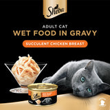 GETIT.QA- Qatar’s Best Online Shopping Website offers SHEBA SUCCULENT CHICKEN BREAST CAT FOOD 85G at the lowest price in Qatar. Free Shipping & COD Available!