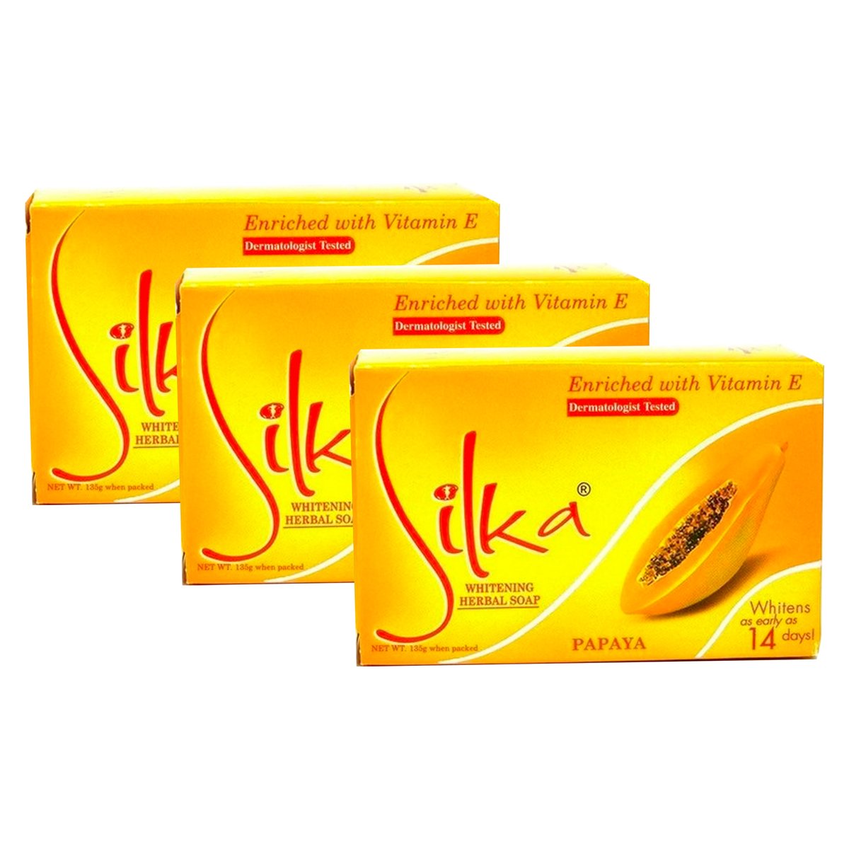 GETIT.QA- Qatar’s Best Online Shopping Website offers SILKA PAPAYA WHITENING HERBAL SOAP VALUE PACK 3 X 135G at the lowest price in Qatar. Free Shipping & COD Available!