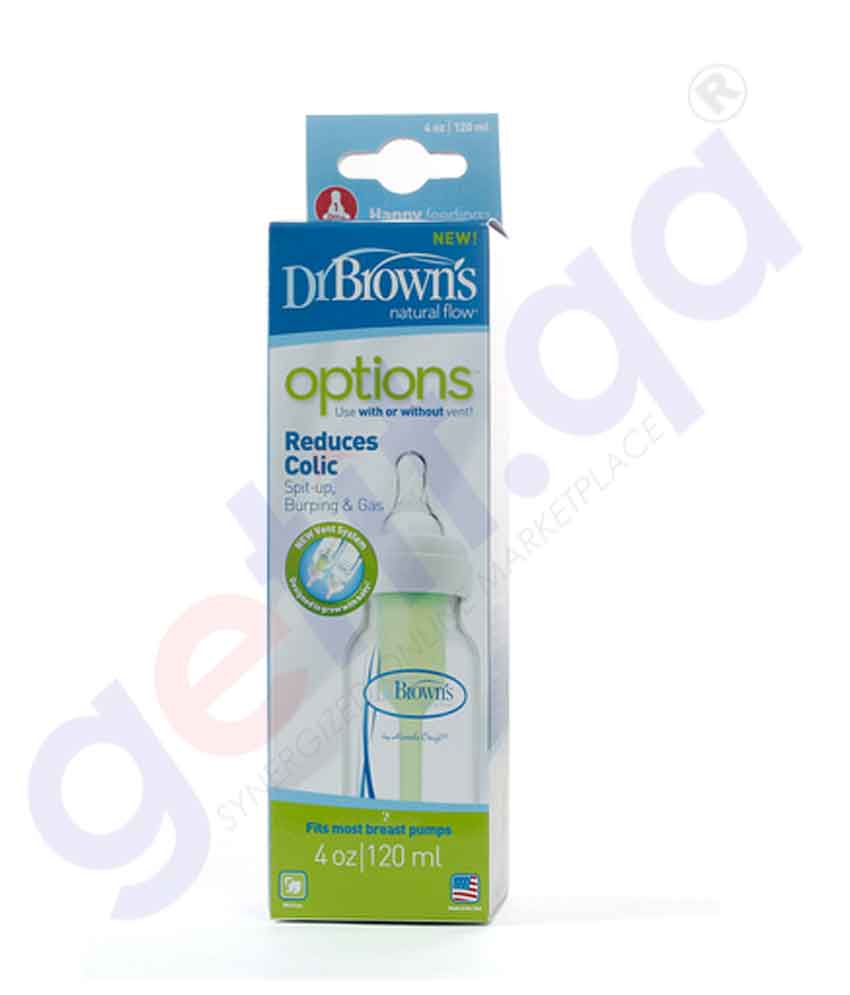 DR.BROWN'S PP NARROW-NECK OPTIONS BABY BOTTLE 120 ML SB 41005-P4 - GETIT.QA