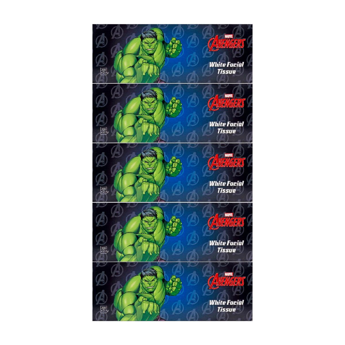 LuLu Marvel Avengers White Facial Tissue 2ply 200 Sheets - GETIT.QA