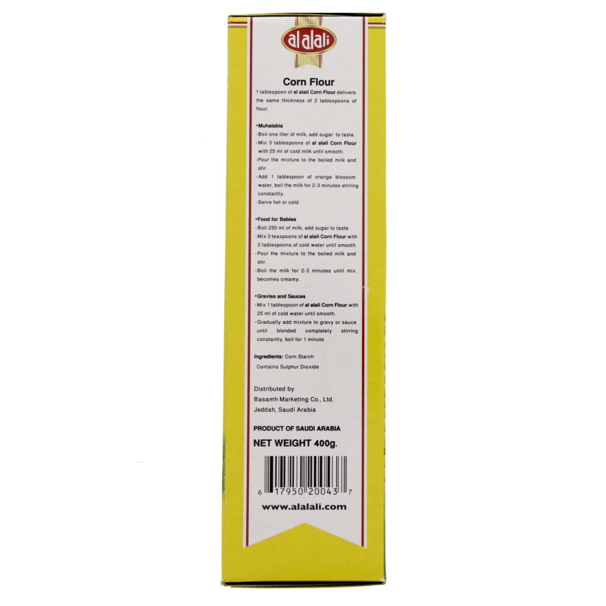 GETIT.QA- Qatar’s Best Online Shopping Website offers AL ALALI CORN FLOUR 400 G at the lowest price in Qatar. Free Shipping & COD Available!