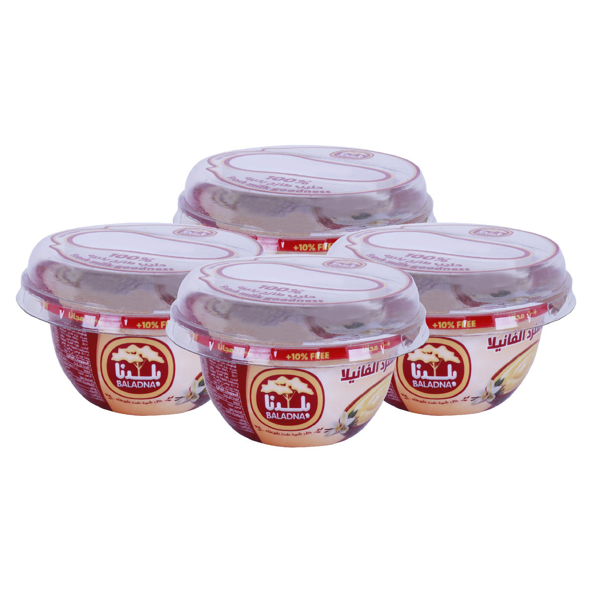 GETIT.QA- Qatar’s Best Online Shopping Website offers Baladna Custard Vanilla 4 x 110g at lowest price in Qatar. Free Shipping & COD Available!