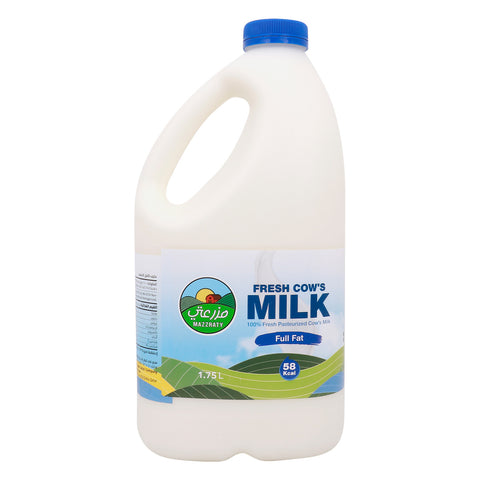 GETIT.QA- Qatar’s Best Online Shopping Website offers MAZZRATY FULL FAT FRESH MILK 1.75LITRE at the lowest price in Qatar. Free Shipping & COD Available!