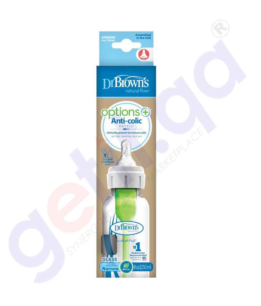 Buy Dr Brown's Glass Narrow Options+ Bottle 8oz Doha Qatar
