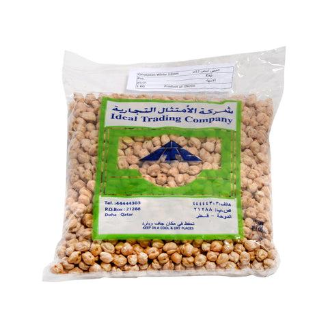 GETIT.QA- Qatar’s Best Online Shopping Website offers IDEAL CHICK PEAS WHT 12MM 1KG at the lowest price in Qatar. Free Shipping & COD Available!