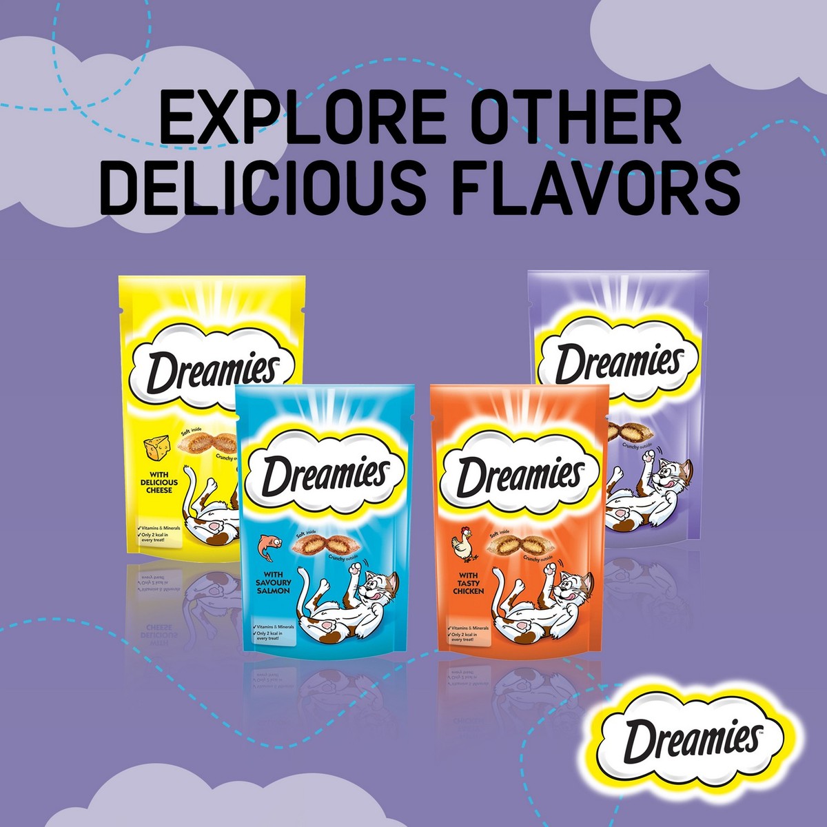 GETIT.QA- Qatar’s Best Online Shopping Website offers DREAMIES CAT TREATS DUCK 60G at the lowest price in Qatar. Free Shipping & COD Available!