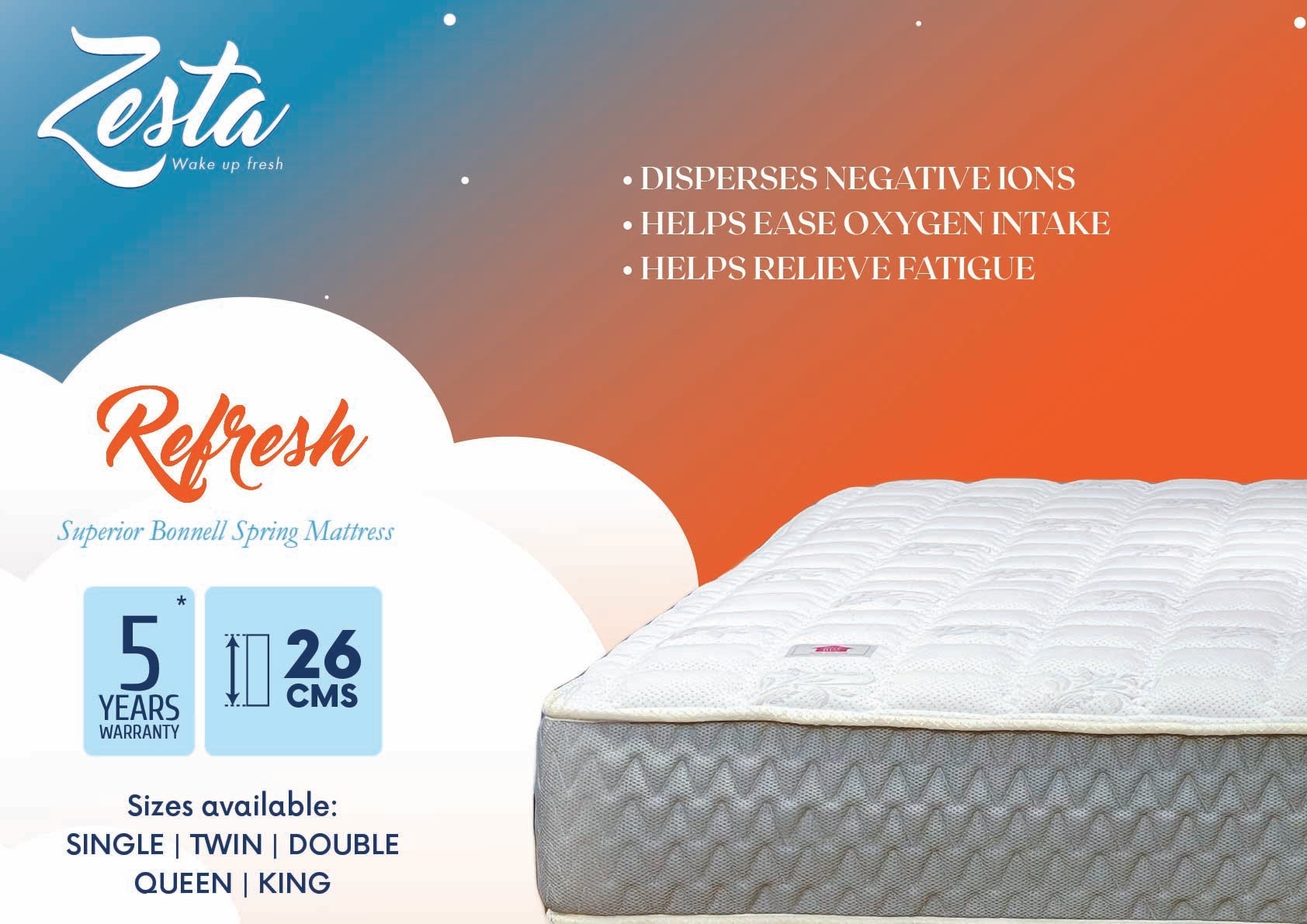 BUY Refresh Bonnell Spring Mattress IN QATAR | HOME DELIVERY WITH COD ON ALL ORDERS ALL OVER QATAR FROM GETIT.QA