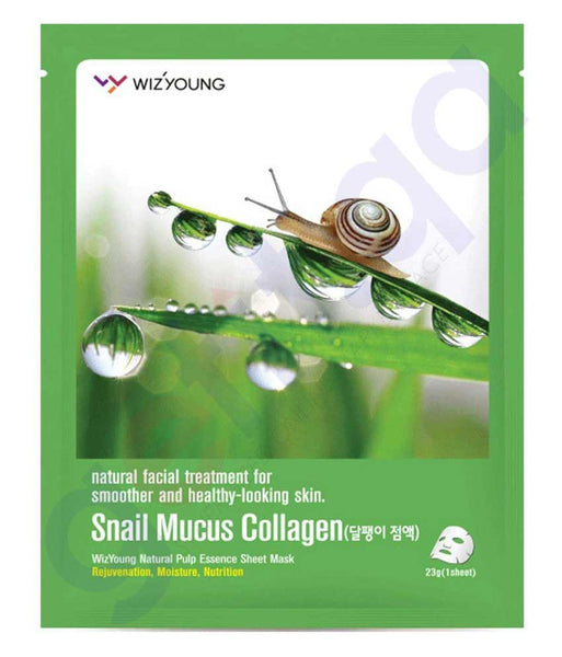 WIZYOUNG SNAIL MUCUS COLLAGEN.ESSENCE FACE MASK PACK WZY107COS00009