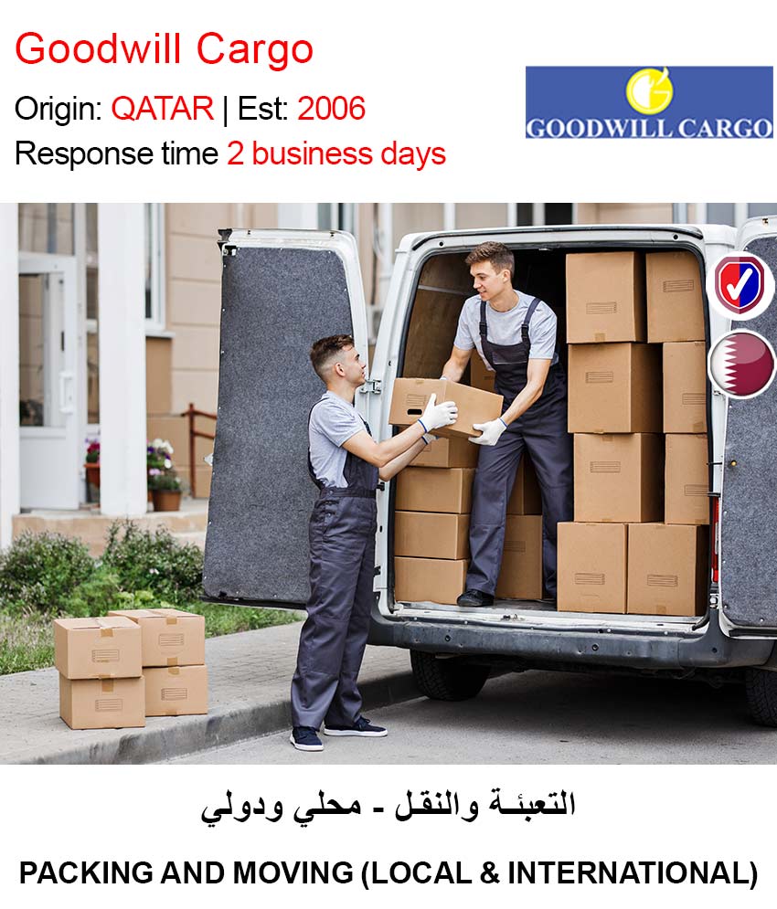 Request Quote Packing Moving Local International in Qatar