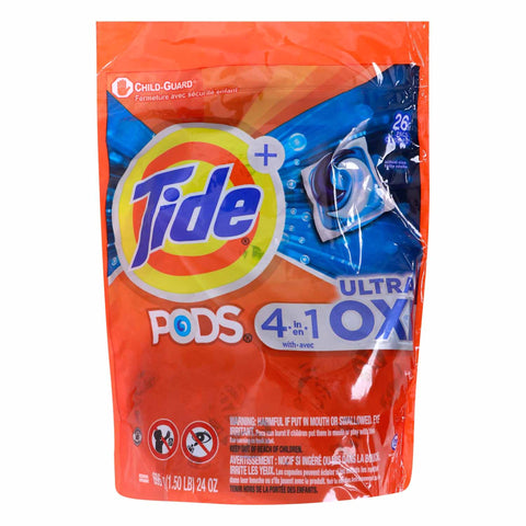GETIT.QA- Qatar’s Best Online Shopping Website offers TIDE PODS 4-IN-1 ULTRA OXI LIQUID LAUNDRY DETERGENT 26 PCS 696 G at the lowest price in Qatar. Free Shipping & COD Available!