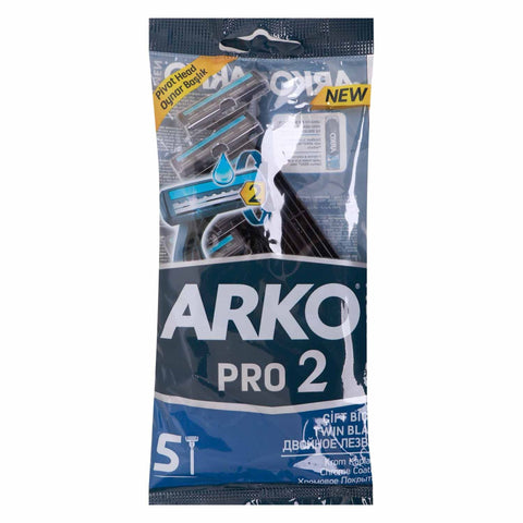 GETIT.QA- Qatar’s Best Online Shopping Website offers Arko Pro 2 Twin Blade Men Razor 5 pcs at the lowest price in Qatar. Free Shipping & COD Available!