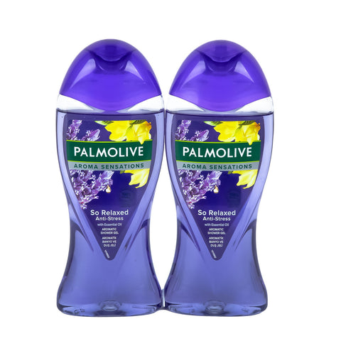 GETIT.QA- Qatar’s Best Online Shopping Website offers Palmolive Aroma Sensations Relaxed Anti-Stress Shower Gel Value Pack 2 x 250 ml at the lowest price in Qatar. Free Shipping & COD Available!