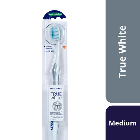 GETIT.QA- Qatar’s Best Online Shopping Website offers SENSODYNE TOOTHBRUSH TRUE WHITE MEDIUM 1 PC at the lowest price in Qatar. Free Shipping & COD Available!