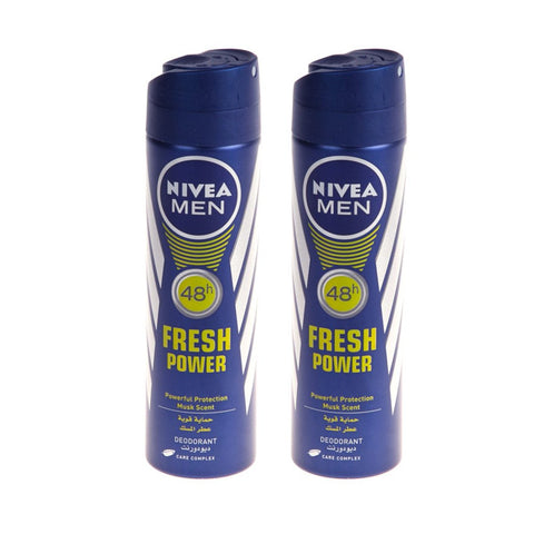 GETIT.QA- Qatar’s Best Online Shopping Website offers NIVEA MEN FRESH POWER DEODORANT 2 X 150 ML at the lowest price in Qatar. Free Shipping & COD Available!