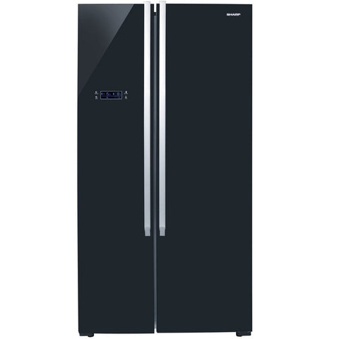 GETIT.QA- Qatar’s Best Online Shopping Website offers SHARP SIDE BY SIDE REFRIGERATOR SJX640BK3 640LTR at the lowest price in Qatar. Free Shipping & COD Available!