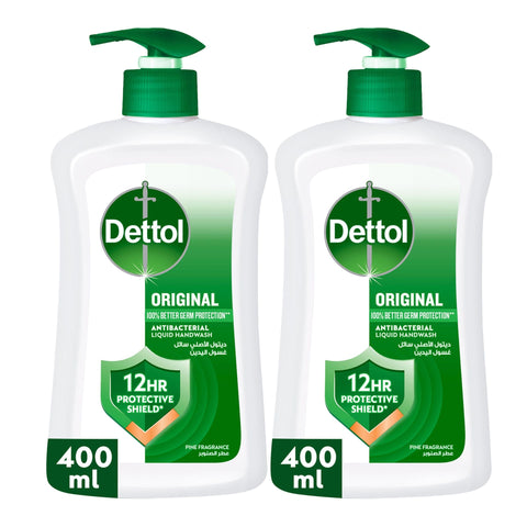 Dettol Original Liquid Handwash Pump Pine Scent 2 x 400 ml