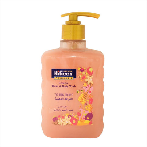 GETIT.QA- Qatar’s Best Online Shopping Website offers HI GEEN ANTISEPTIC CREAMY HAND & BODY WASH GOLDEN FRUITS 500ML at the lowest price in Qatar. Free Shipping & COD Available!