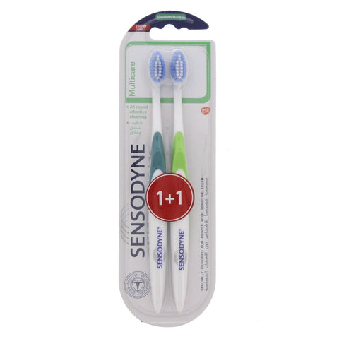 GETIT.QA- Qatar’s Best Online Shopping Website offers SENSODYNE MULTICARE TOOTHBRUSH-- MEDIUM 1+1 ASSORTED COLOUR at the lowest price in Qatar. Free Shipping & COD Available!