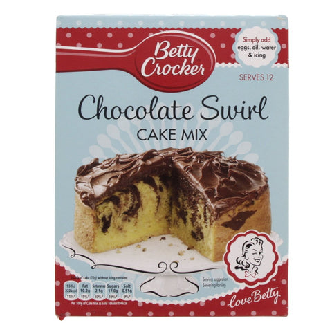 GETIT.QA- Qatar’s Best Online Shopping Website offers BETTY CROCKER CHOCOLATE SWIRL CAKE MIX 425 G at the lowest price in Qatar. Free Shipping & COD Available!