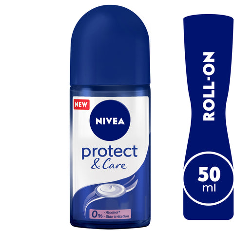 GETIT.QA- Qatar’s Best Online Shopping Website offers NIVEA ANTIPERSPIRANT ROLL-ON FOR WOMEN PROTECT & CARE 50 ML at the lowest price in Qatar. Free Shipping & COD Available!