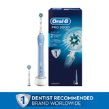 GETIT.QA- Qatar’s Best Online Shopping Website offers ORAL-B PRO 2000 CROSSACTION ELECTRIC RECHARGEABLE TOOTHBRUSH POWERED BY BRAUN ASSORTED COLOR at the lowest price in Qatar. Free Shipping & COD Available!