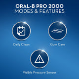 GETIT.QA- Qatar’s Best Online Shopping Website offers ORAL-B PRO 2000 CROSSACTION ELECTRIC RECHARGEABLE TOOTHBRUSH POWERED BY BRAUN ASSORTED COLOR at the lowest price in Qatar. Free Shipping & COD Available!