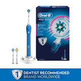Oral-B PRO 3000 CrossAction Electric Rechargeable Toothbrush Powered by Braun Assorted Color - GETIT.QA