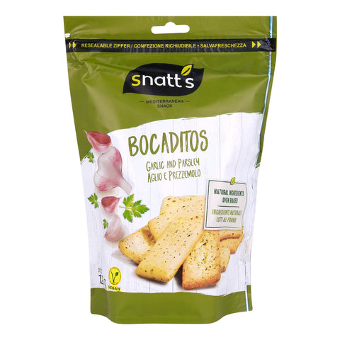 GETIT.QA- Qatar’s Best Online Shopping Website offers SNATT'S MEDITERRANEAN SNACKS WITH GARLIC AND PARSLEY 120 G at the lowest price in Qatar. Free Shipping & COD Available!