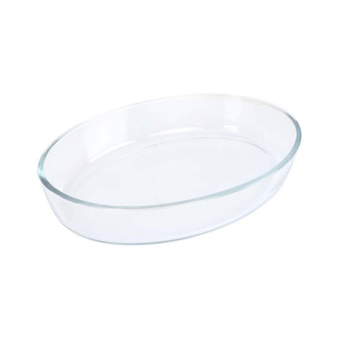 GETIT.QA- Qatar’s Best Online Shopping Website offers CHEFLINE HSAP24L BOROSILICATE GLASS OVAL BAKING DISH-- 2.4 LITRE-- TRANSPARENT at the lowest price in Qatar. Free Shipping & COD Available!