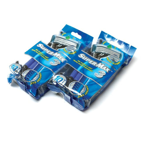 Super Max Triple Blade Disposable Razor Value Pack 20 pcs