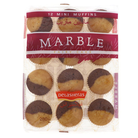 GETIT.QA- Qatar’s Best Online Shopping Website offers DELASHERAS MARBLE MINI MUFFINS 12 PCS at the lowest price in Qatar. Free Shipping & COD Available!