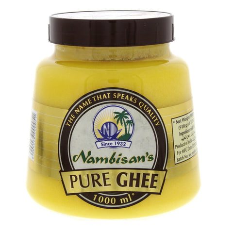 GETIT.QA- Qatar’s Best Online Shopping Website offers NAMBISAN'S PURE GHEE 1 LITRE at the lowest price in Qatar. Free Shipping & COD Available!