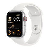 GETIT.QA- Qatar’s Best Online Shopping Website offers APPLE WATCH SE (2ND GENERATION) GPS + CELLULAR, 44 MM, SILVER ALUMINIUM CASE WITH WHITE SPORT BAND, REGULAR at the lowest price in Qatar. Free Shipping & COD Available!