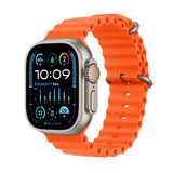 GETIT.QA- Qatar’s Best Online Shopping Website offers APPLE WATCH ULTRA 2 GPS + CELLULAR, TITANIUM CASE WITH ORANGE OCEAN BAND, 49 MM, MREH3AE/A at the lowest price in Qatar. Free Shipping & COD Available!